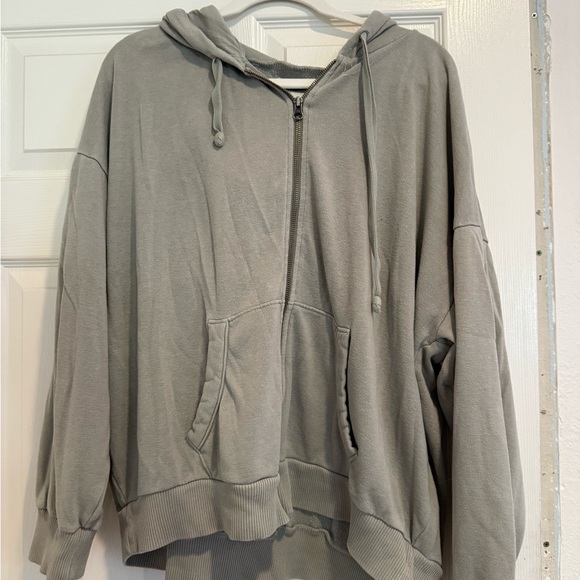 American Eagle Outfitters Gray Hoodie Jacket - Picture 1 of 3